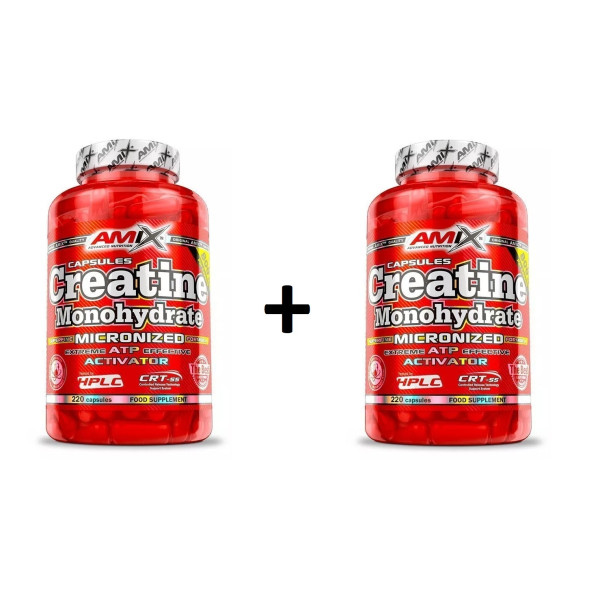 Creatine Monohydrate 220 kapsúl 1+1 ZADARMO