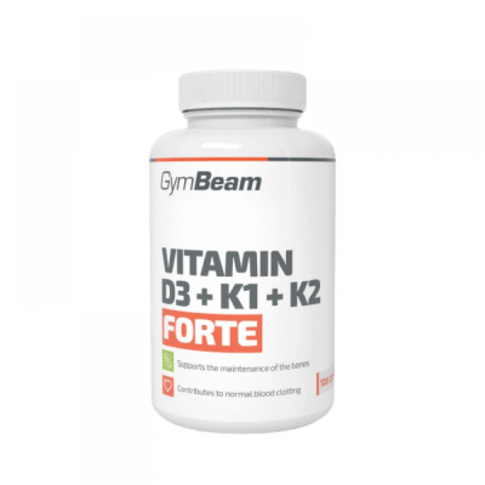 Vitamin D3+K1+K2 Forte 120 kapsúl - GymBeam