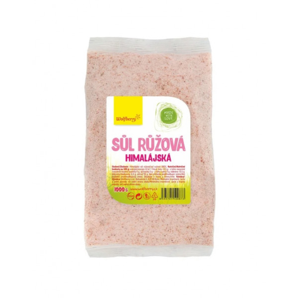 Himalájska ružová soľ 1000 g - Wolfberry