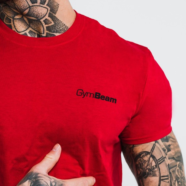 Pánske tričko Basic Cherry Red - GymBeam